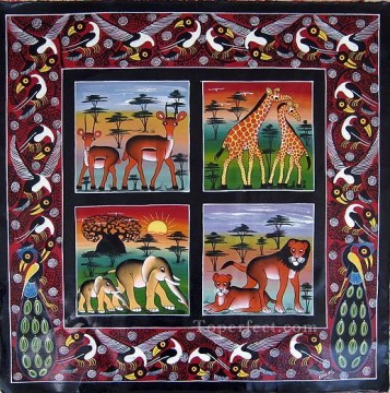 la faune sur Afriqueine grasslan Peinture à l'huile